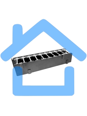 Органайзер кабельный горизонтальный с пластиковыми пальцами 19