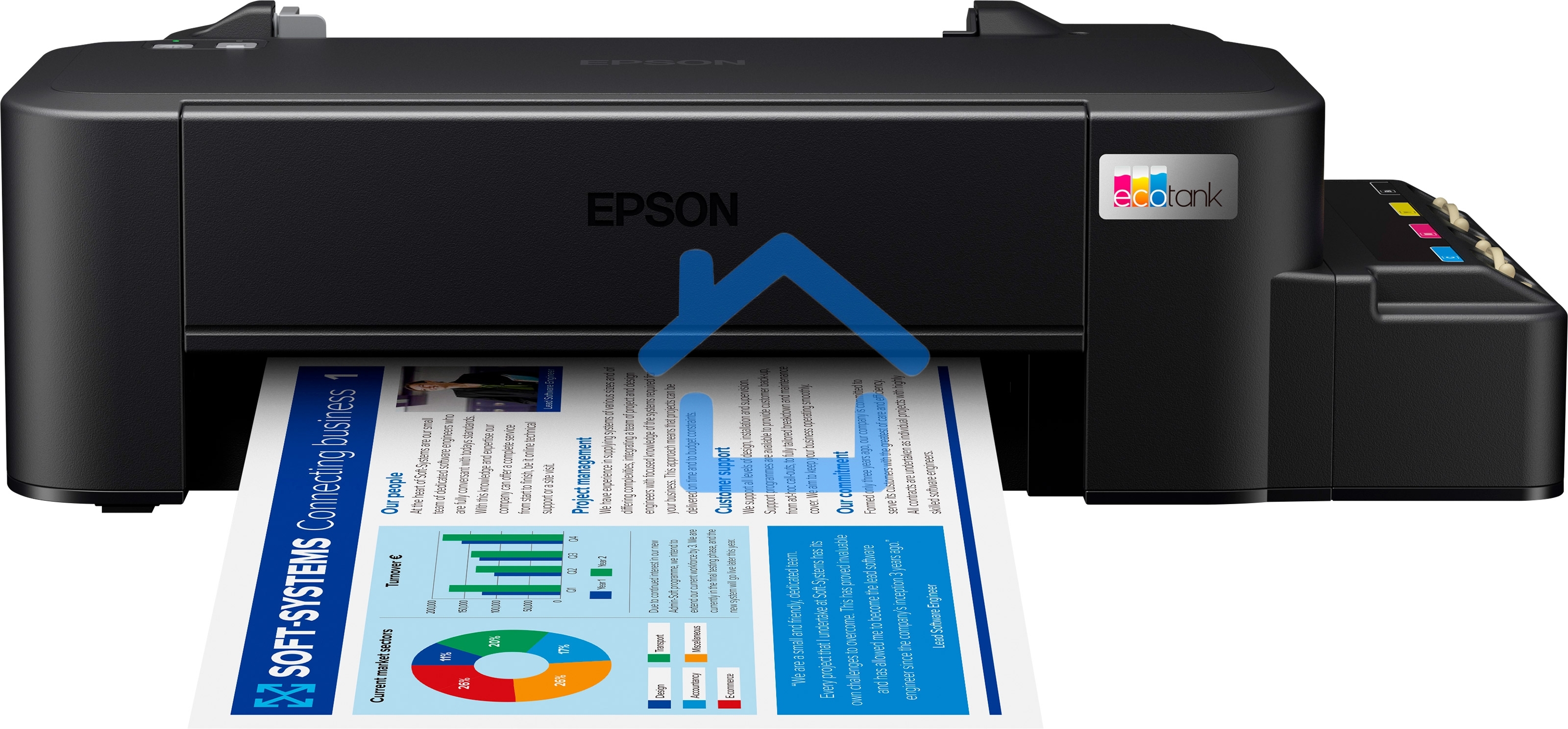 Принтер струйный Epson L121 (C11CD76414), A4, цветной, печ. до 9 стр/мин. (ч/б) до 4.8 стр/мин. (цвет), 720 x 720 dpi, USB
