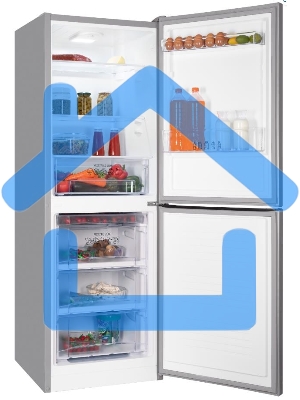 Холодильник Nordfrost NRB 161NF S серебристый двухкамерный 170/105л морозилка снизу, капельная система