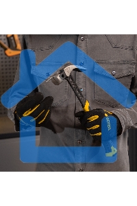 Молоток-гвоздодер Denzel 450 г, цельнокованый, боек с магнитом, двухкомп. обрезин. рук-ка