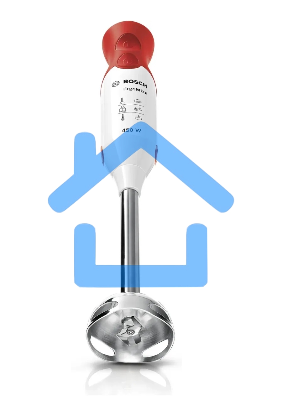 Блендер погружной Bosch MSM64110 450Вт белый/красный