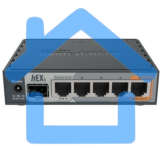 PoE-маршрутизатор MikroTikRB760iGS2 ядра (880 МГц), 5х 1G RJ45, SFP, USB, MicroSD, раздача PoE (HEX S)