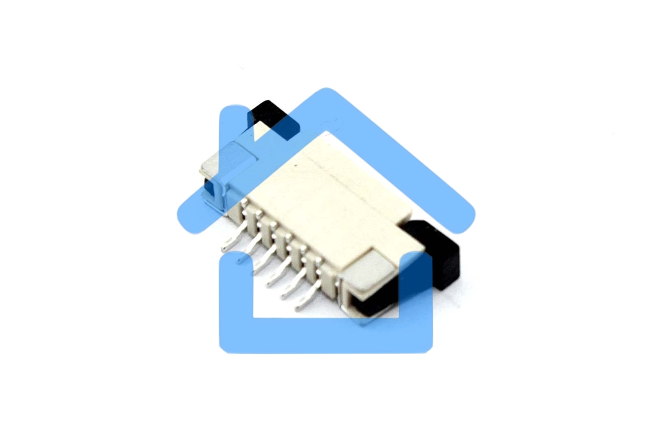 Разъем FPC  Half Coverage Top Contact 1.0K-BS-6PWB 6 pin высота 2мм шаг 1мм