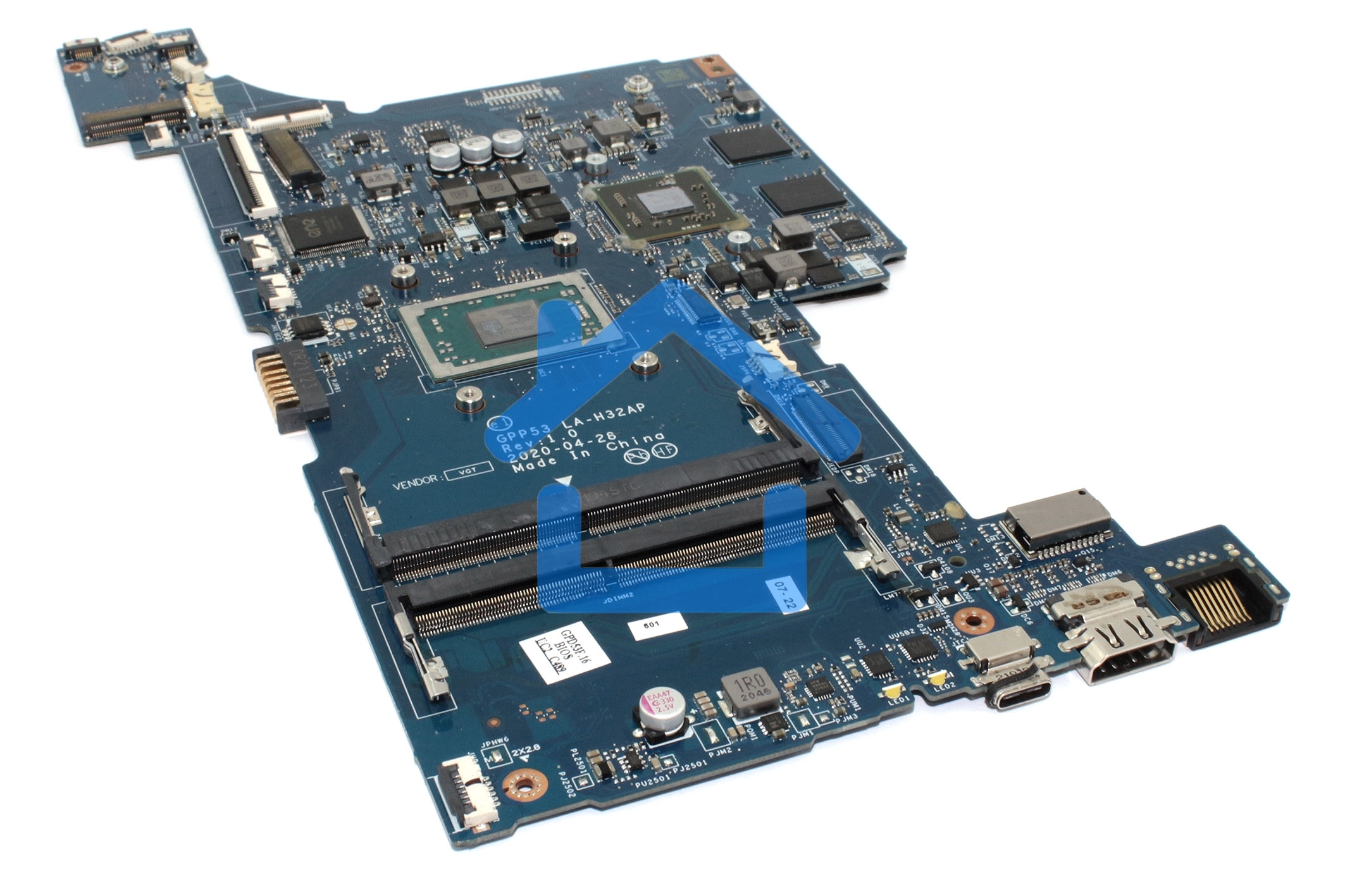 Материнская плата LA-H32AP GPP53 HP 15-GW AMD Athlon 3250U Radeon 620