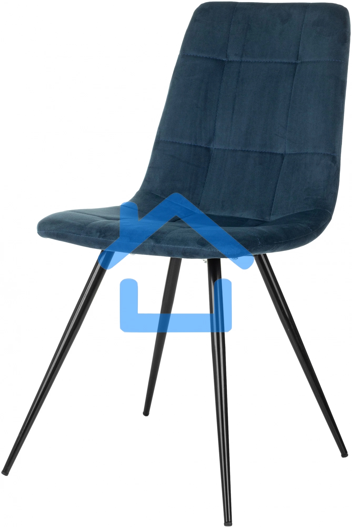 Стул для дома Бюрократ CH-K1_4 комплект 4шт синий Holland 58 металл черный на ножках (CH-K1_1/HL58_4)