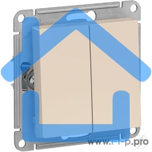 Механизм выключателя 2-кл. СП AtlasDesign 10А IP20 (сх. 5) 10AX беж.