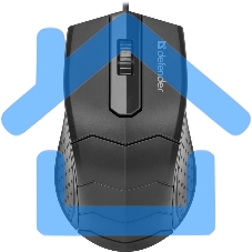 Мышь проводная Defender HIT MB-530 черный, 1000 dpi, USB, кнопки - 3