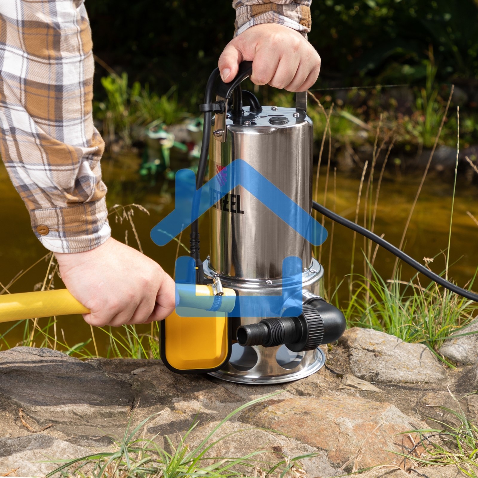 Насос Denzel DP1100X дренажный 1100Вт подъем 11м 15500л/ч