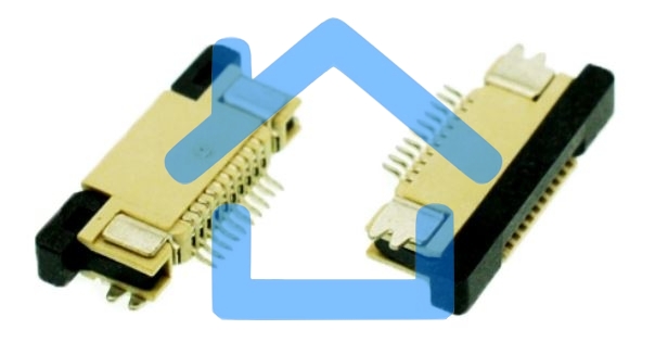Разъем FPC  Half Coverage Top Contact 1.0K-BS-6PWB 6 pin высота 2мм шаг 1мм