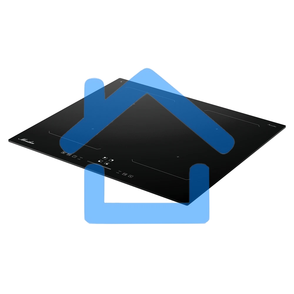 Варочная поверхность MONSHER MHI 6026, 60 см, индукция, High-Tech, inverter, 9 уровней мощности, бустер, Stop and Go, автоматическое отключение, таймер, индикатор остаточного тепла, сенсорное/слайдерное управление, черный
