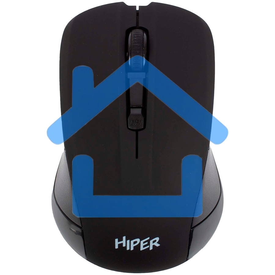 Мышь беспроводная HIPER HOMW-101 /1000-1600 dpi/оптический/4 кнопки/Soft-touch покрытие/USB-приемник/2,4 ГГц/батарея 1хАА/черный (HOMW-101)