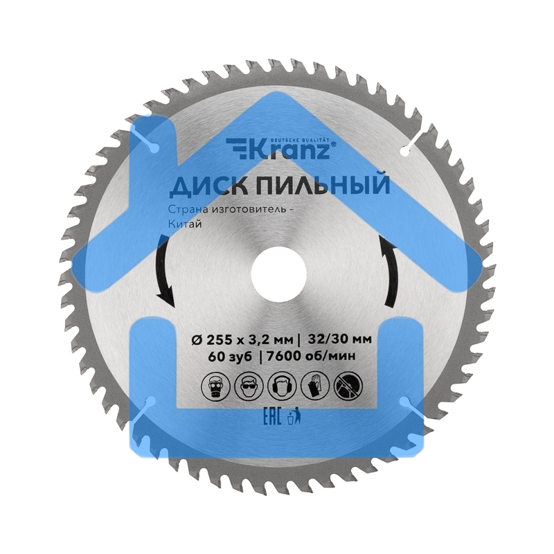 Диск пильный 255 мм х 60 зуб х 32/30 мм Kranz
