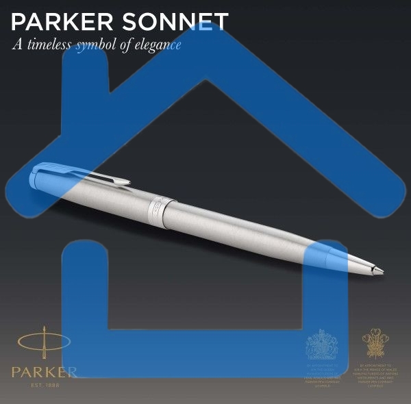 Ручка шариковая Parker Sonnet Core K526 (CW1931512) Stainless Steel CT M, черные чернила, подарочная коробка