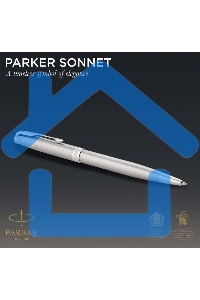 Ручка шариковая Parker Sonnet Core K526 (CW1931512) Stainless Steel CT M, черные чернила, подарочная коробка