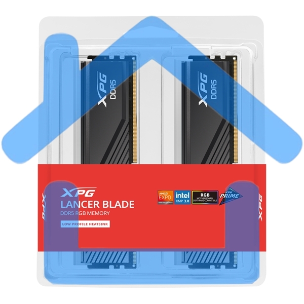 Оперативная память XPG Lancer Blade, DDR5, 32Gb (2x16GB), 6000MHz, CL34, DIMM, с радиаторами, RGB, черный