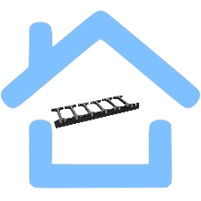 Вертикальный кабельный органайзер с пластиковыми пальцами, 6 пальцев