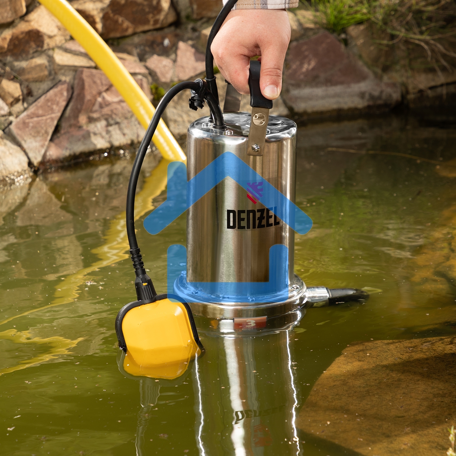 Насос Denzel DP1100X дренажный 1100Вт подъем 11м 15500л/ч