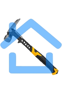 Молоток строительный Denzel 450 г, цельнокованый, боек с магнитом, двухкомп. обрезин. рук-ка