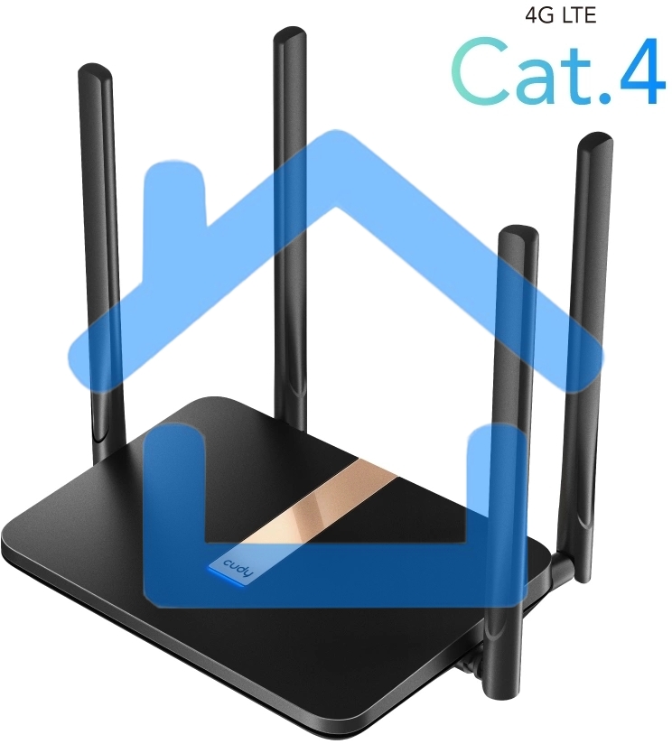 Маршрутизатор Cudy LT500D AC1200 Wi-Fi cat. 4 черный