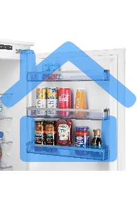 Встраиваемый холодильник Maunfeld MBF193SLFWGR Inverter белый двухкамерный 229/76 л морозилка снизу