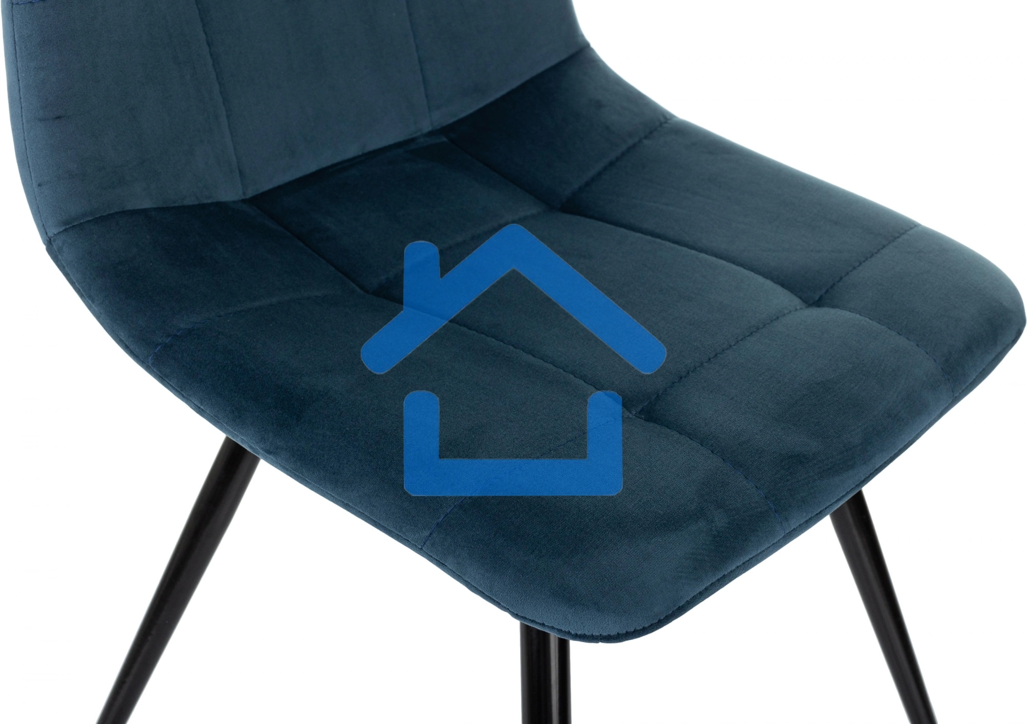 Стул для дома Бюрократ CH-K1_4 комплект 4шт синий Holland 58 металл черный на ножках (CH-K1_1/HL58_4)