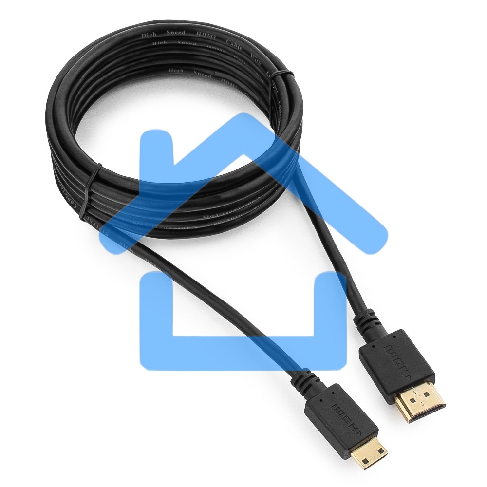 Кабель HDMI-miniHDMI Cablexpert CC-HDMI4C-10, 19M/19M, v2.0, медь, позол.разъемы, экран, 3.0м, черный, пакет