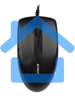 Мышь проводная A4Tech OP-530NU черный, 1200 dpi, USB, кнопки - 3