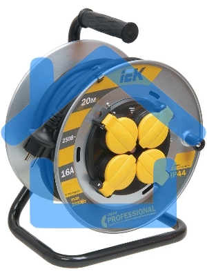 Удлинитель на мет. катушке 4х20м с заземл. 16А IP44 УК20 