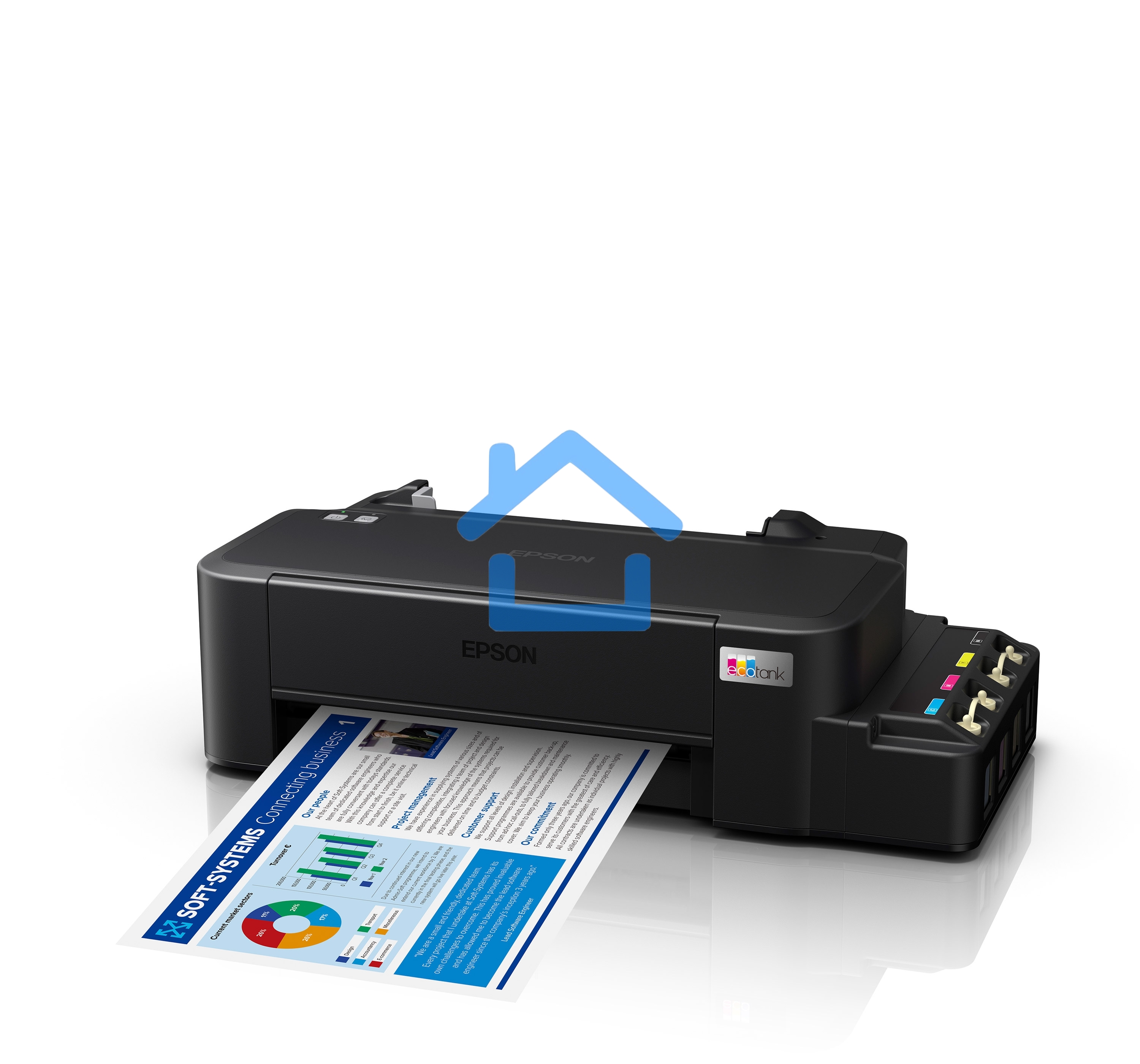 Принтер струйный Epson L121 (C11CD76414), A4, цветной, печ. до 9 стр/мин. (ч/б) до 4.8 стр/мин. (цвет), 720 x 720 dpi, USB