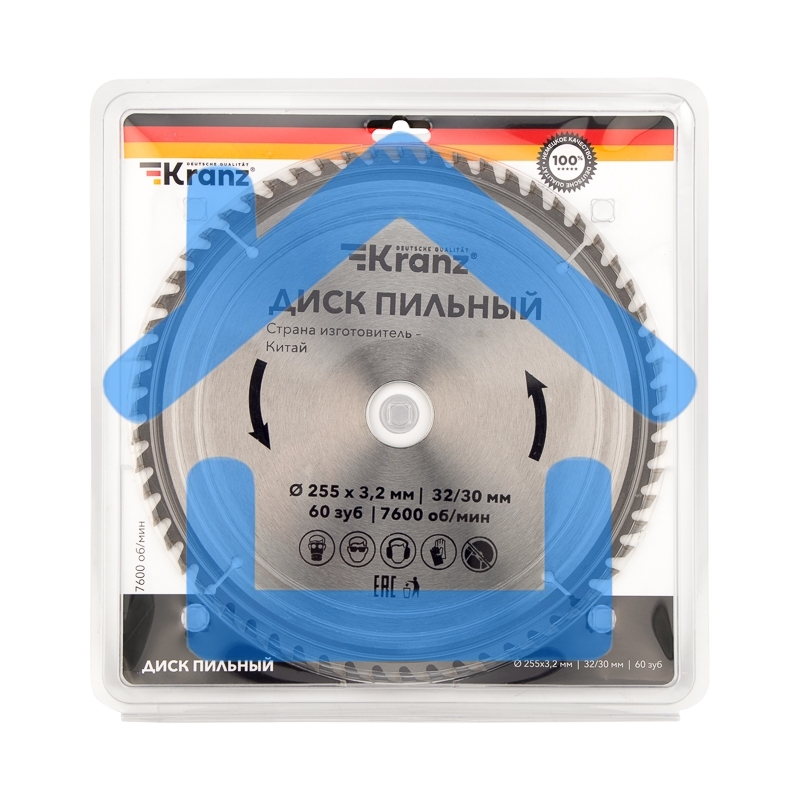Диск пильный 255 мм х 60 зуб х 32/30 мм Kranz