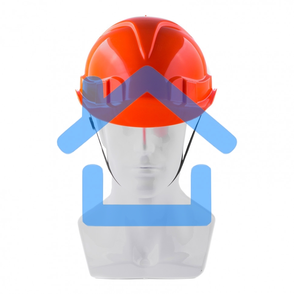 Каска защитная СИБРТЕХ с храповым механизмом, ЕВРОПЛАСТ, оранжевая 89108