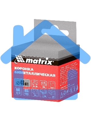 Коронка Matrix BIMETAL, 48 мм