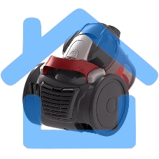 Пылесос Blackton Bt VC1403C черный/красный, 350/1400 Вт, уборка сухая, пылесборник контейнер, 2 л