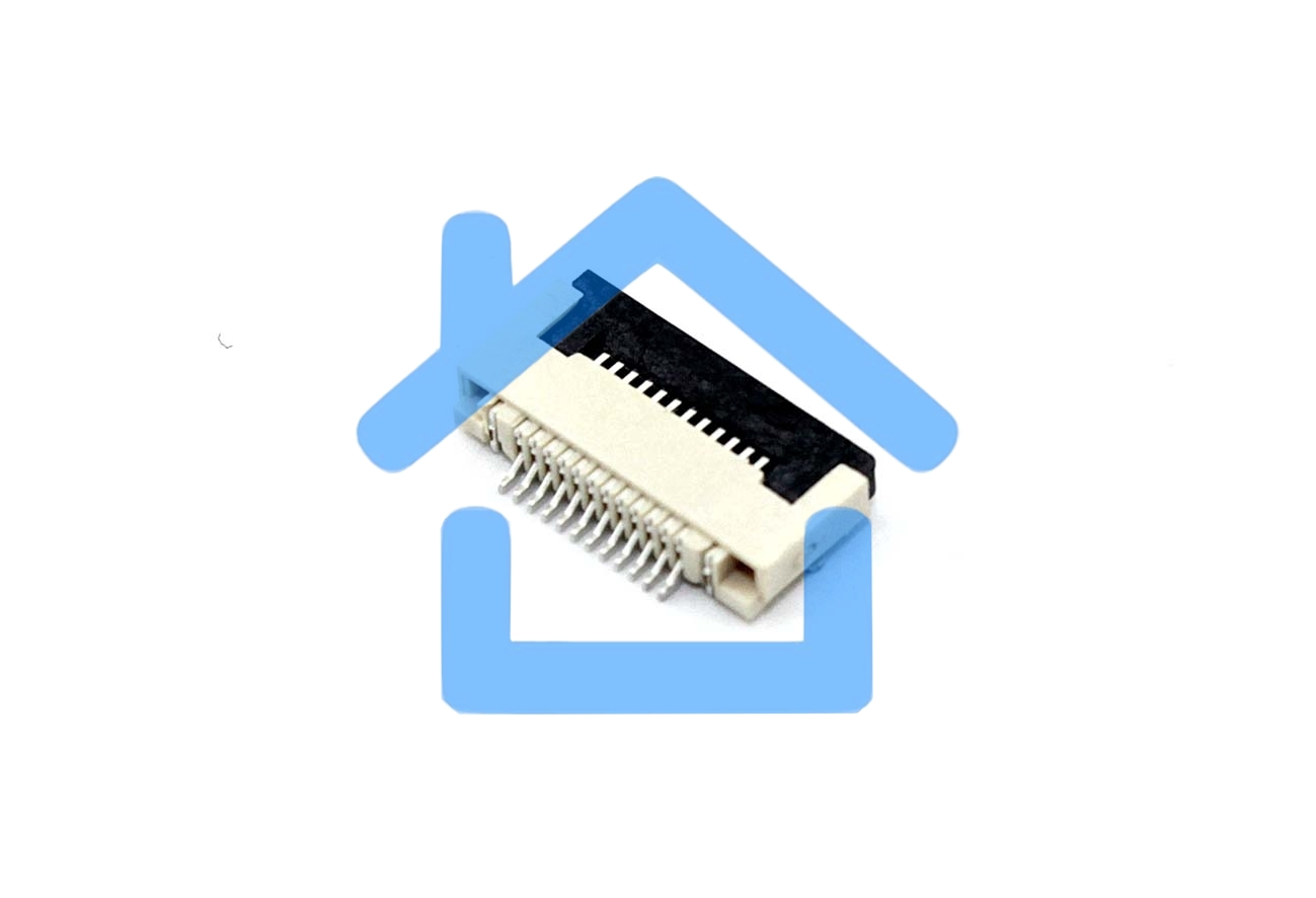 Разъем FPC Flip-Lock 0510-12RLGF 12 pin высота 1мм шаг 0,5мм