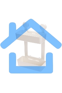 Полка двухъярусная настенная HALSA HLS-F-110W на вакуумной присоске