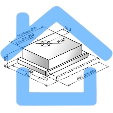 Вытяжка встраиваемая Elikor Интегра 45П-400-В2Л белый/нержавеющая сталь, 45 см, 400 куб. м/ч, 55 дБ