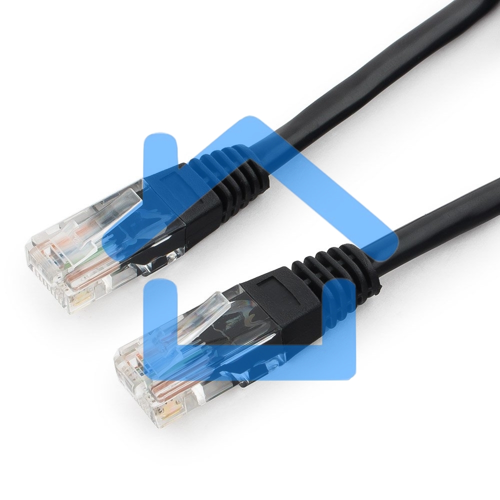 Патч-корд UTP Cablexpert PP12-3M/BK 5e, 3м, литой, многожильный черный