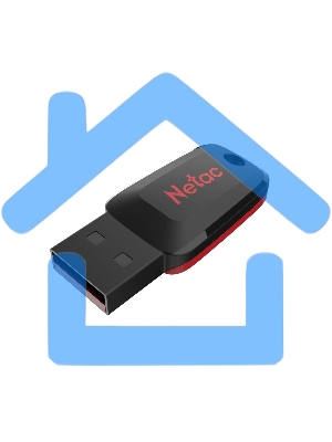 Флешка USB Netac U197 16 Gb <NT03U197N-016G-20BK>, USB 2.0, пластиковая, черная