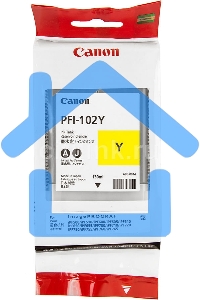 Картридж струйный Canon PFI-102Y (0898B001) желтый, 130 мл., для imagePROGRAF iPF605, iPF610., iPF650, iPF655, iPF710, iPF750, iPF755, LP17, iPF510