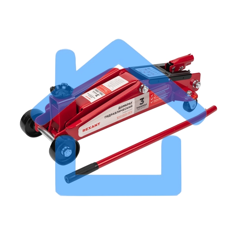 Домкрат гидравлический подкатной 3т с высоким подъемом, SUV Rexant