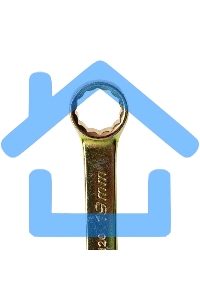 Ключ комбинированный, 19 мм, желтый цинк Сибртех