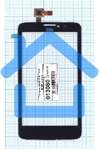 Сенсорное стекло (тачскрин) для Alcatel One Touch Scribe Easy 8000D черное