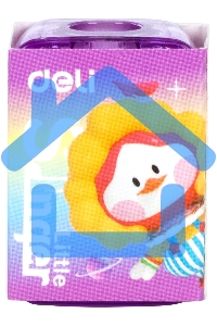 Точилка для карандашей ручная Deli EH552 Little Singer, 1 отверстие, пластик, ассорти, коробка
