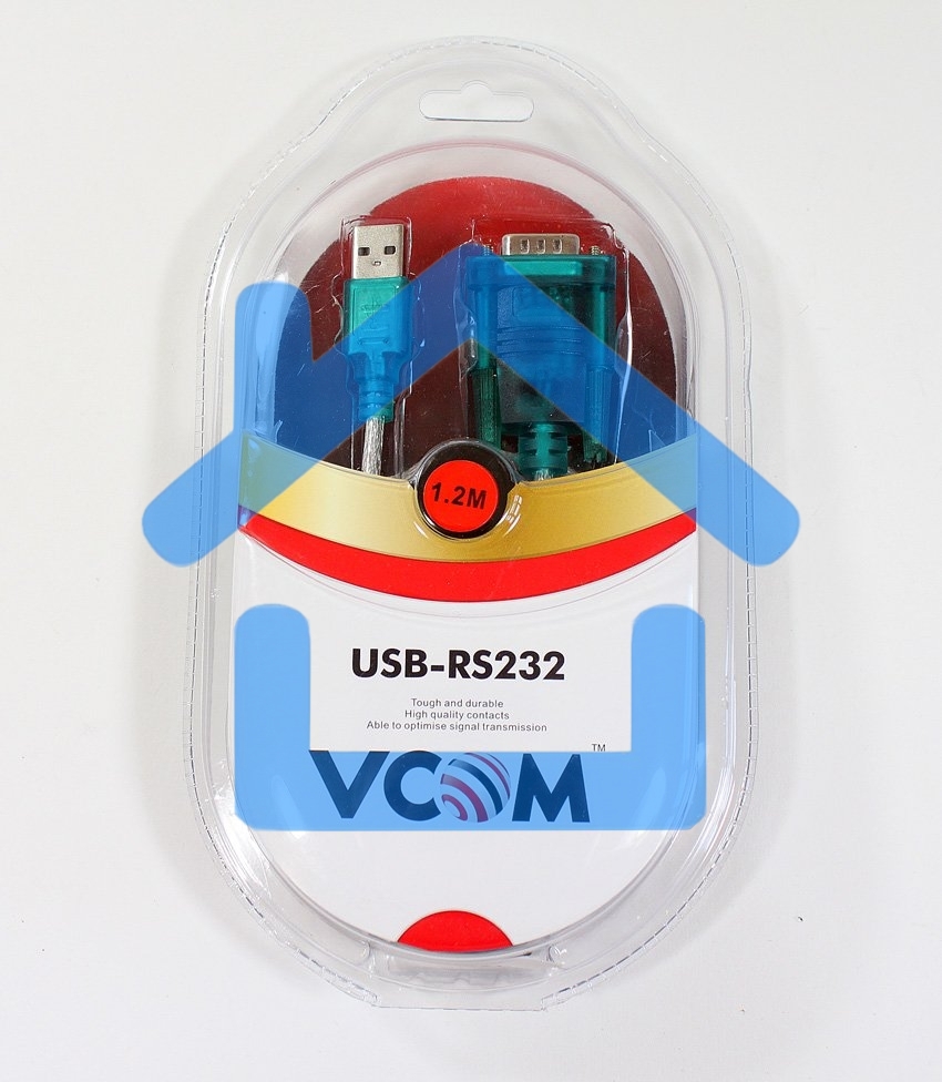 Кабель AM/Com port 9pin 1.2м VCOM адаптер USB -> RS232, DE9P (добавляет в систему новый COM порт), VUS7050
