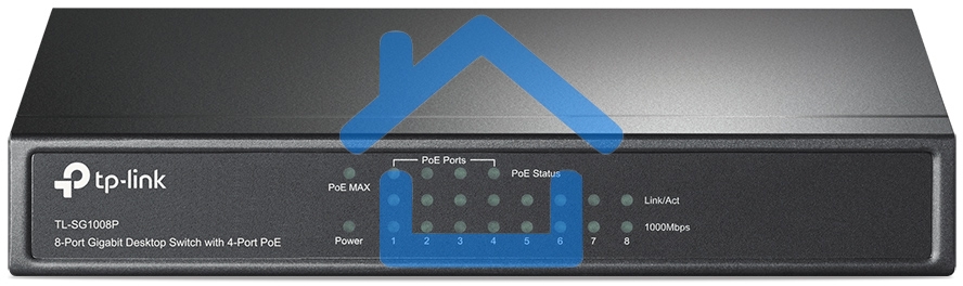 Коммутатор TP-Link SMB TL-SG1008P Коммутатор 8-port Gigabit Switch с 4 портами РоЕ