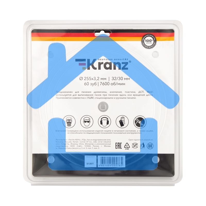 Диск пильный 255 мм х 60 зуб х 32/30 мм Kranz