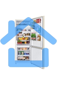 Холодильник Maunfeld MFF1857NFBG бежевый инвертер двухкамерный 336/117л морозилка снизу