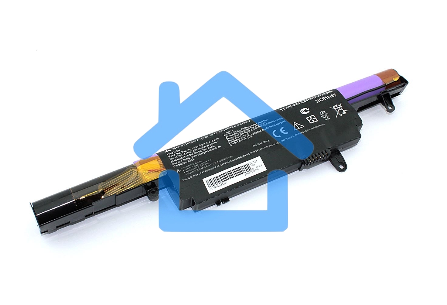 Аккумуляторная батарея для ноутбука DNS Clevo W940 11.1V 2200mAh W940BAT-3 черный OEM