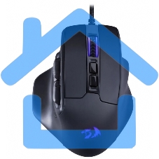 Мышь проводная Defender Redragon Bullseye черный, 12400 dpi, USB, кнопки - 8