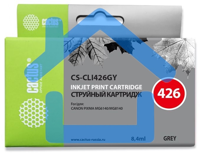 Картридж струйный Cactus CS-CLI426GY серый (8.4 мл.) для Canon Pixma MG6140/MG8140